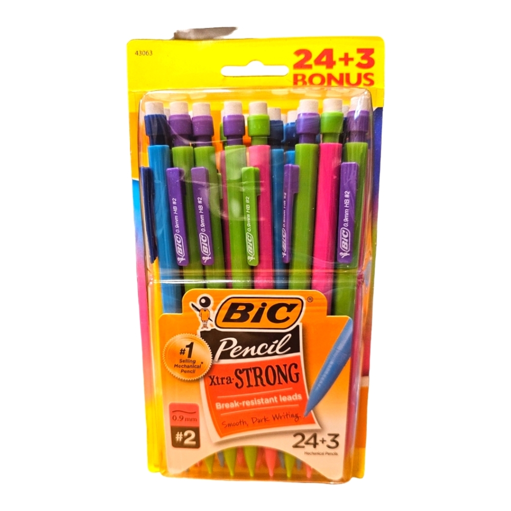 BIC 24+3 count Xtra STRONG mechanical Pencil ✏️